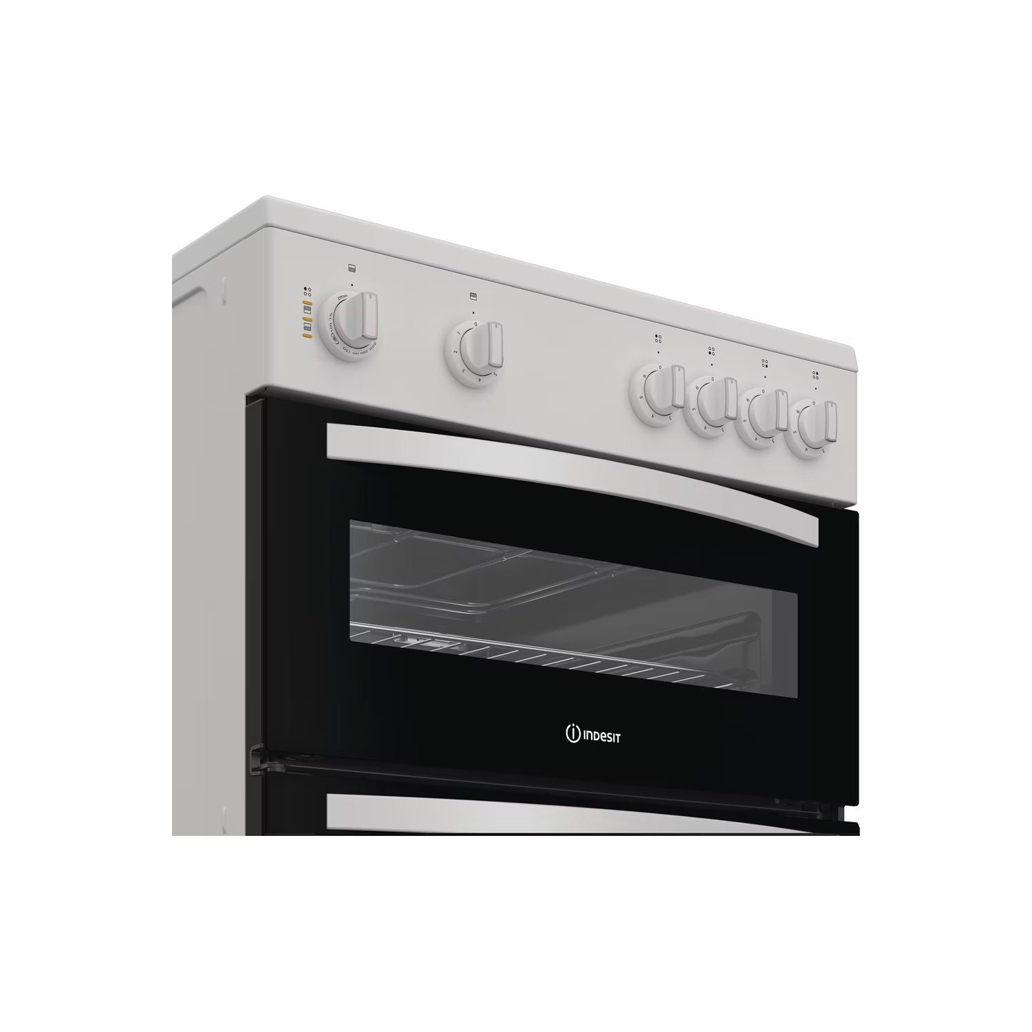 Indesit ITE6VMW 60cm Electric Twin Cooker With Ceramic Hob White MG 
