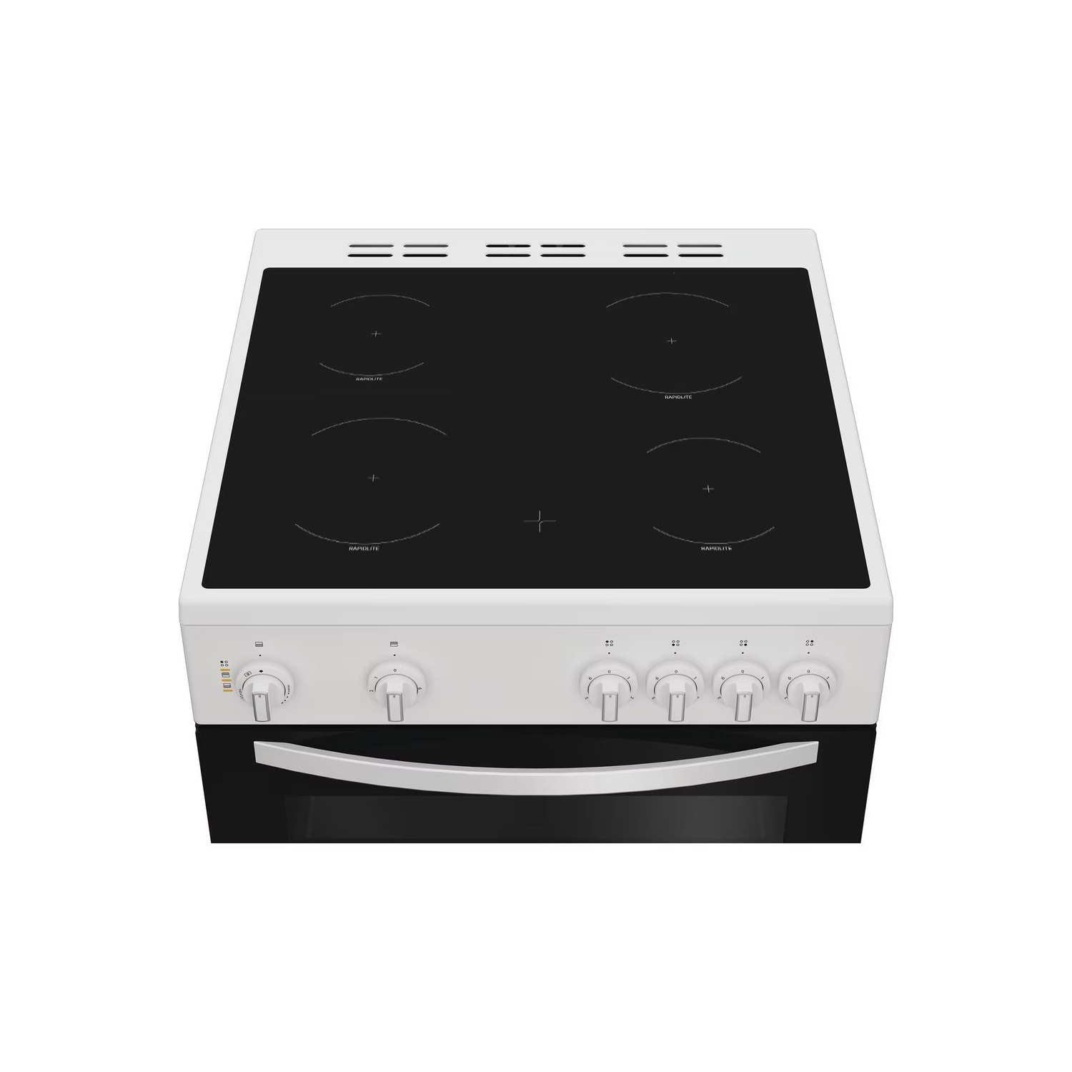 Indesit ITE6VMW 60cm Electric Twin Cooker With Ceramic Hob White MG 